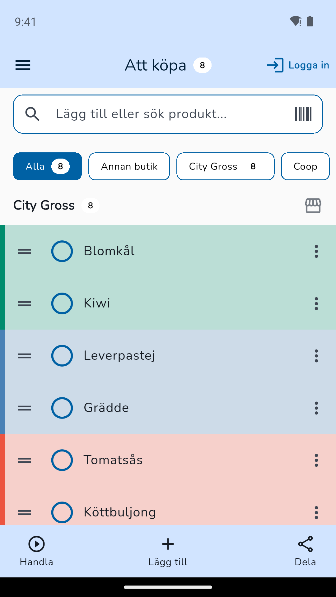 Lista della spesa